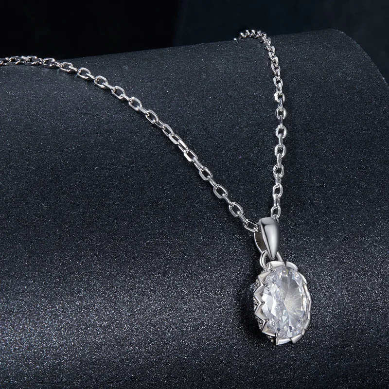 (изображение за) PANDORA Style Brilliant Beauty 1ct огърлица от моасанит (с един сертификат) - MS - Преглед 2