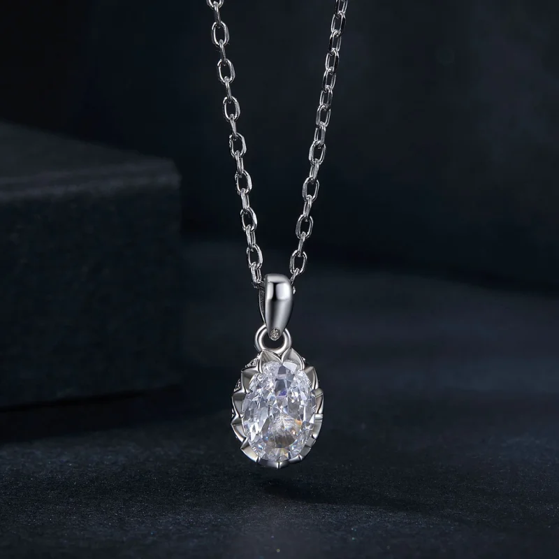 (изображение за) PANDORA Style Brilliant Beauty 1ct огърлица от моасанит (с един сертификат) - MS - Преглед 3