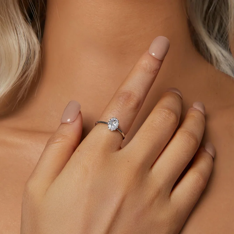(изображение за) PANDORA Style Brilliant Beauty 1ct пръстен с моасанит (с един сертификат) - MSR0 - Преглед 5