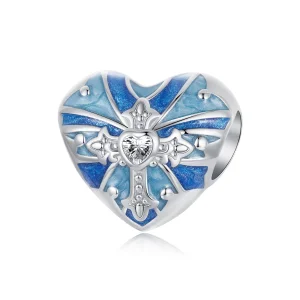 (изображение за) PANDORA Style Талисман с кръст във формата на сърце - BSC1024