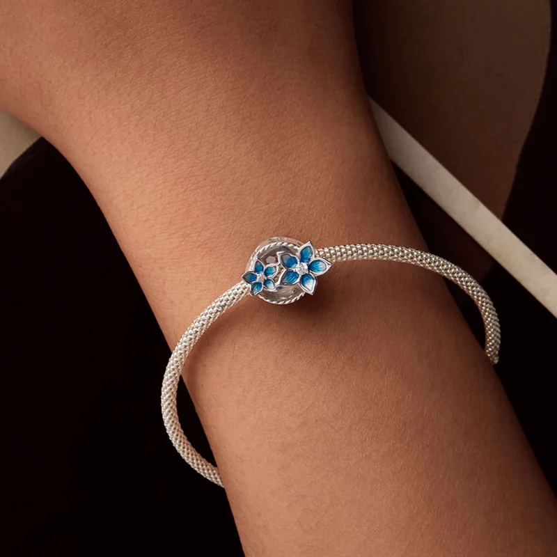 (изображение за) PANDORA Style Малък талисман с цветя делфиниум - BSC1029 - Преглед 7