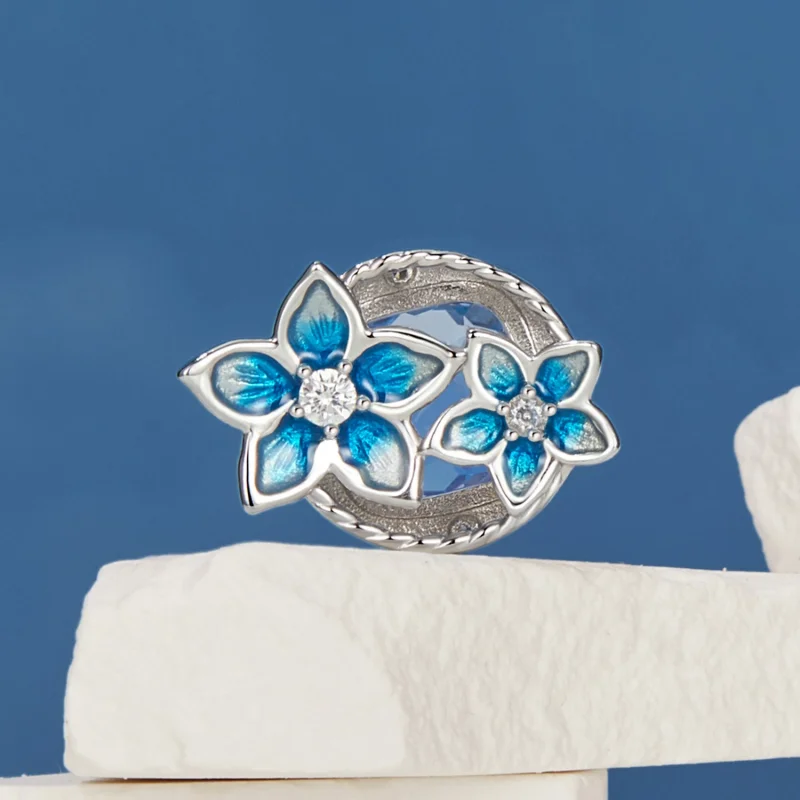 (изображение за) PANDORA Style Малък талисман с цветя делфиниум - BSC1029 - Преглед 8