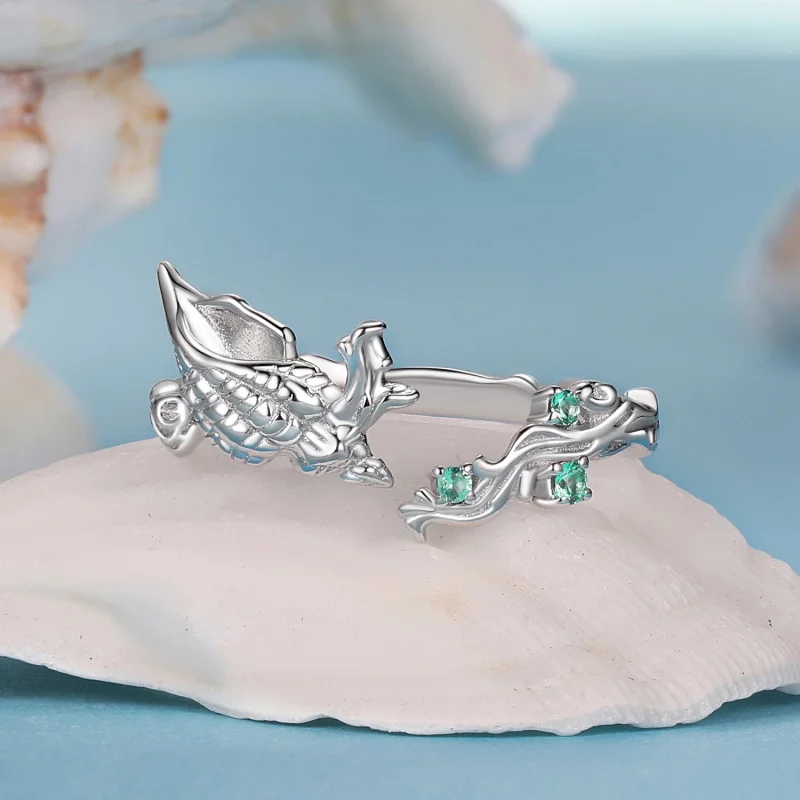 (изображение за) PANDORA Style Conch shell Open Ring - BSR554-E - Преглед 3