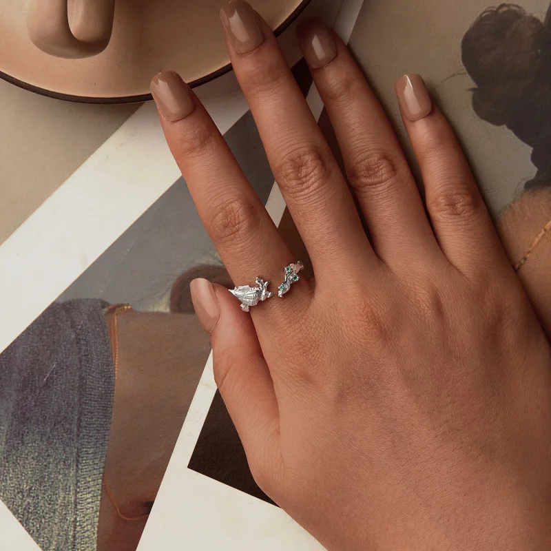 (изображение за) PANDORA Style Conch shell Open Ring - BSR554-E - Преглед 4