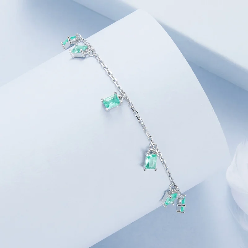 (изображение за) PANDORA Style Green малка гривна с пискюл - BSB168 - Преглед 2