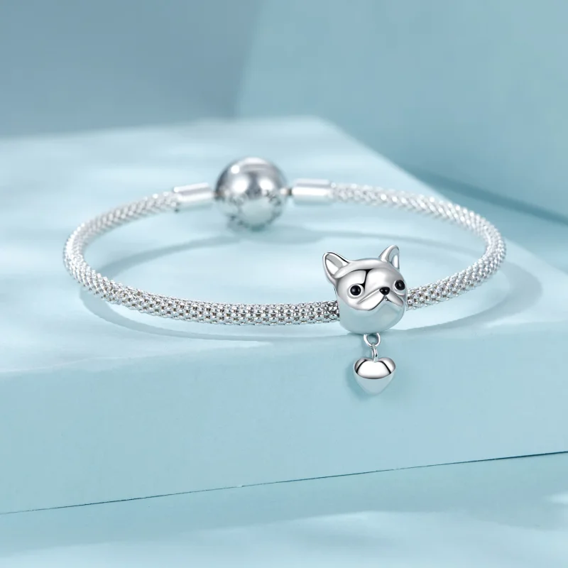 (изображение за) PANDORA Style Love French Bulldog Dangle - SCC2767 - Преглед 4
