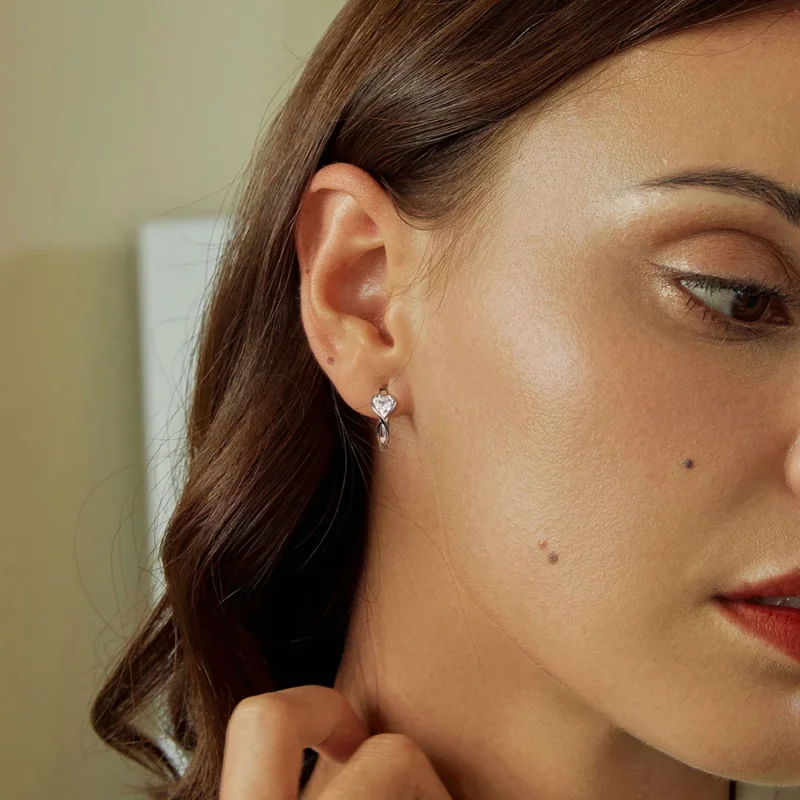 (изображение за) PANDORA Style Love Infinity Earrings - BSE1004 - Преглед 7