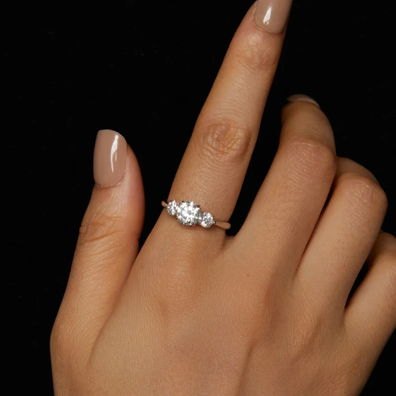 (изображение за) PANDORA Style Romantic 1ct моасанит пръстен (с един сертификат) - MSR051-E - Преглед 4