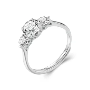 (изображение за) PANDORA Style Romantic 1ct моасанит пръстен (с един сертификат) - MSR051-E