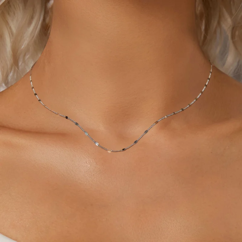 (изображение за) PANDORA Style Изящно искрящо базово колие - SCA030 - Преглед 4