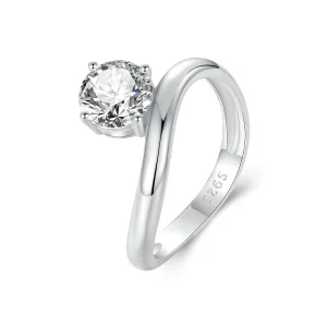 (изображение за) PANDORA Style Simple 1ct Moissanite пръстен (с един сертификат) - MSR050