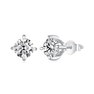 (изображение за) Обеци с моасанит в стил PANDORA 1ct - MSE038-L