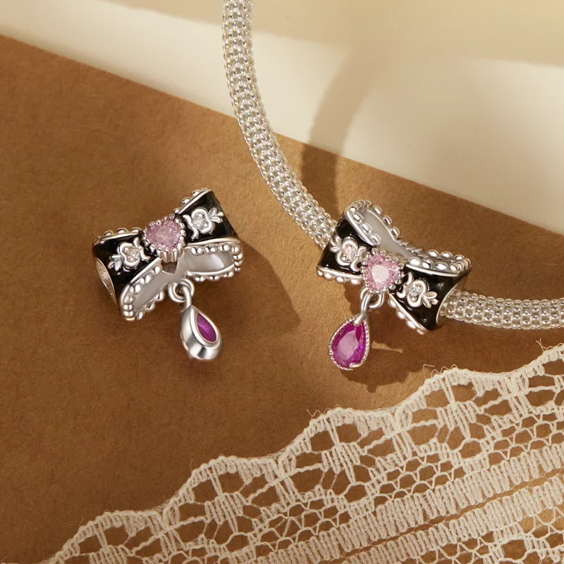 (изображение за) Романтични мъниста с лък в стил PANDORA - BSC1055 - Преглед 5