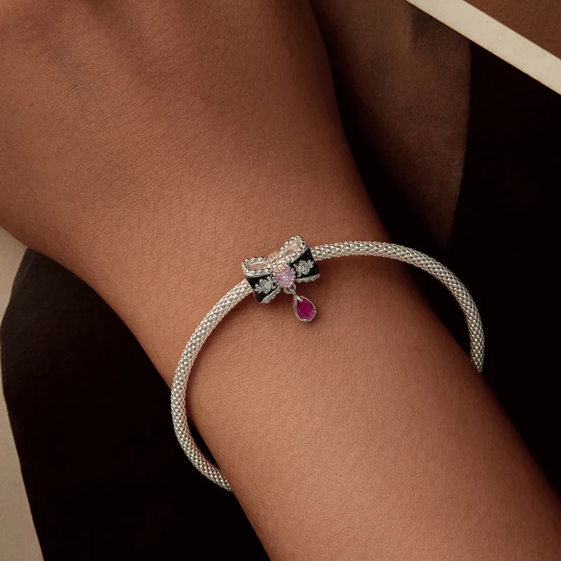 (изображение за) Романтични мъниста с лък в стил PANDORA - BSC1055 - Преглед 6
