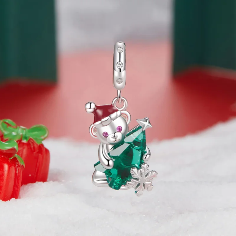 (изображение за) Висулка Коледна мечка в стил PANDORA - BSC1065 - Преглед 2