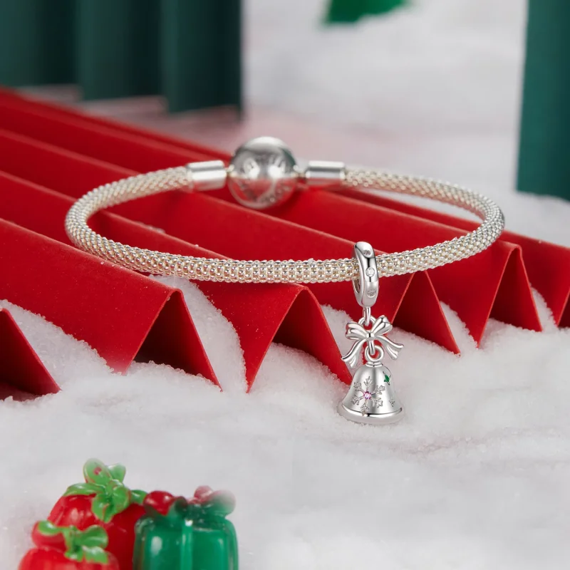 (изображение за) Коледна камбанка в стил PANDORA - BSC1067 - Преглед 3