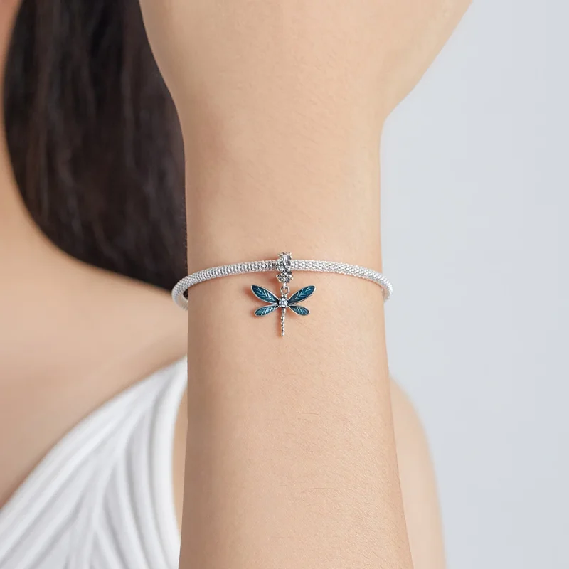 (изображение за) Красива висулка с водно конче в стил PANDORA - BSC521 - Преглед 5
