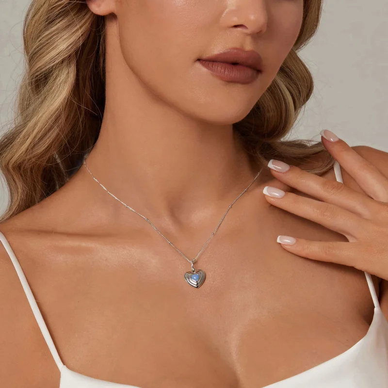 (изображение за) Колие Сърце в стил PANDORA - BSN375 - Преглед 7