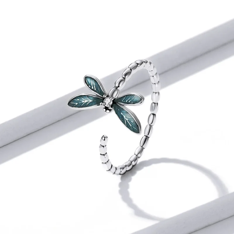 (изображение за) Разкошен пръстен с водно конче в стил PANDORA - BSR216 - Преглед 2