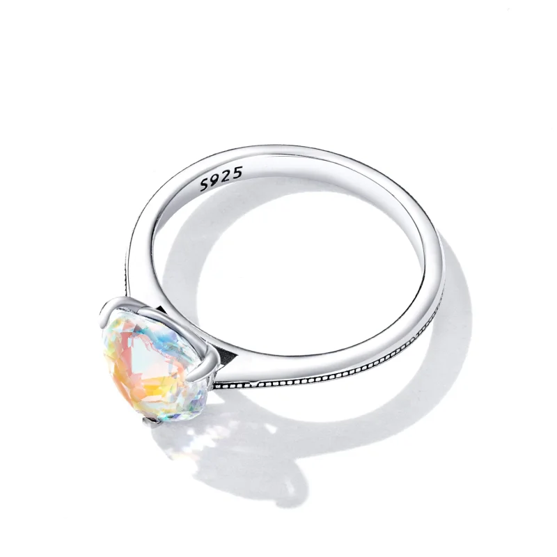 (изображение за) Цветен пръстен със сърце в стил PANDORA - BSR252 - Преглед 4