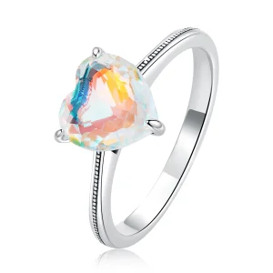 (изображение за) Цветен пръстен със сърце в стил PANDORA - BSR252
