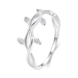 (изображение за) Пръстен с листа в стил PANDORA - BSR581