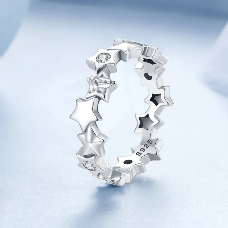 (изображение за) Пръстен със звезда в стил PANDORA - BSR585 - Преглед 2