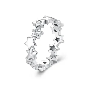 (изображение за) Пръстен със звезда в стил PANDORA - BSR585