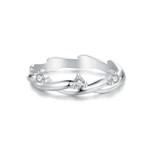 (изображение за) Обикновен пръстен за шнур в стил PANDORA - BSR586