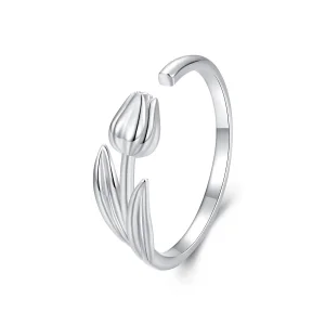 (изображение за) Отворен пръстен с лале в стил PANDORA - BSR599-E