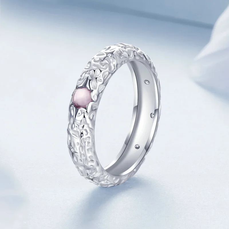 (изображение за) Текстуриран широк пръстен в стил PANDORA - BSR604 - Преглед 2