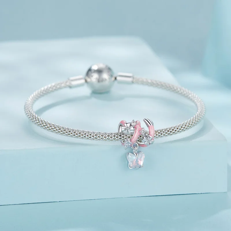 (изображение за) Мъниста с любовни цветя в стил PANDORA - SCC2828 - Преглед 4