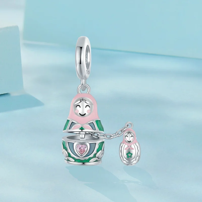 (изображение за) Висулка Руска кукла в стил PANDORA - SCC2901 - Преглед 2