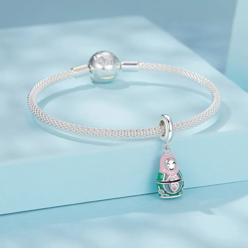 (изображение за) Висулка Руска кукла в стил PANDORA - SCC2901 - Преглед 3