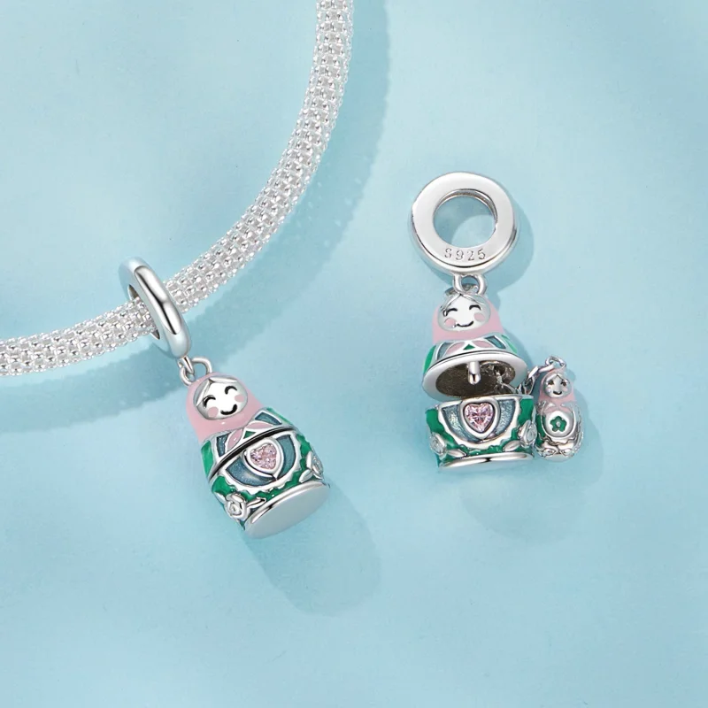 (изображение за) Висулка Руска кукла в стил PANDORA - SCC2901 - Преглед 4