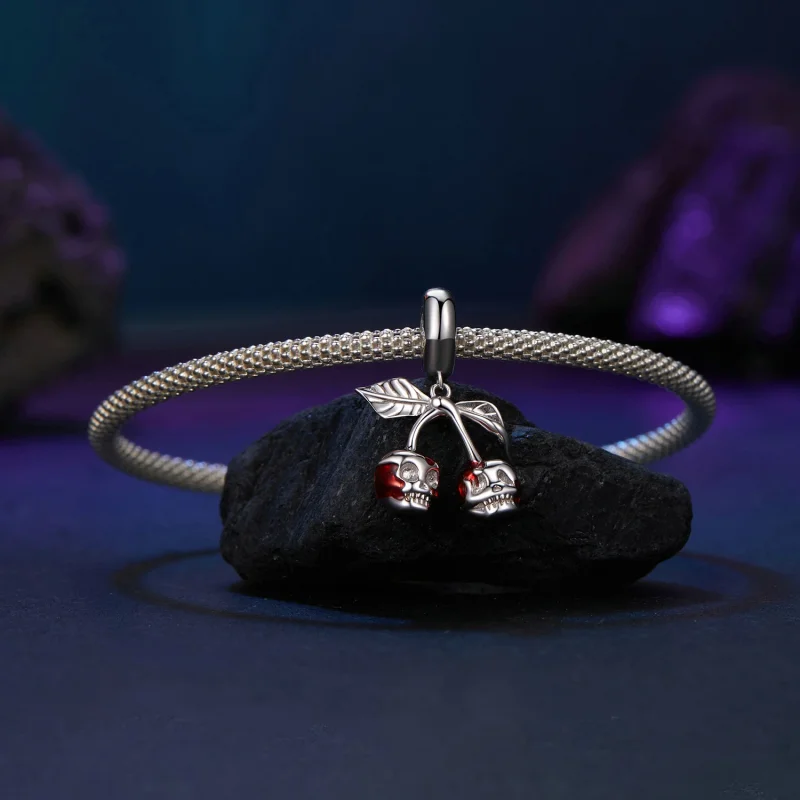 (изображение за) Висулка с черешов череп в стил PANDORA - SCC2904 - Преглед 3