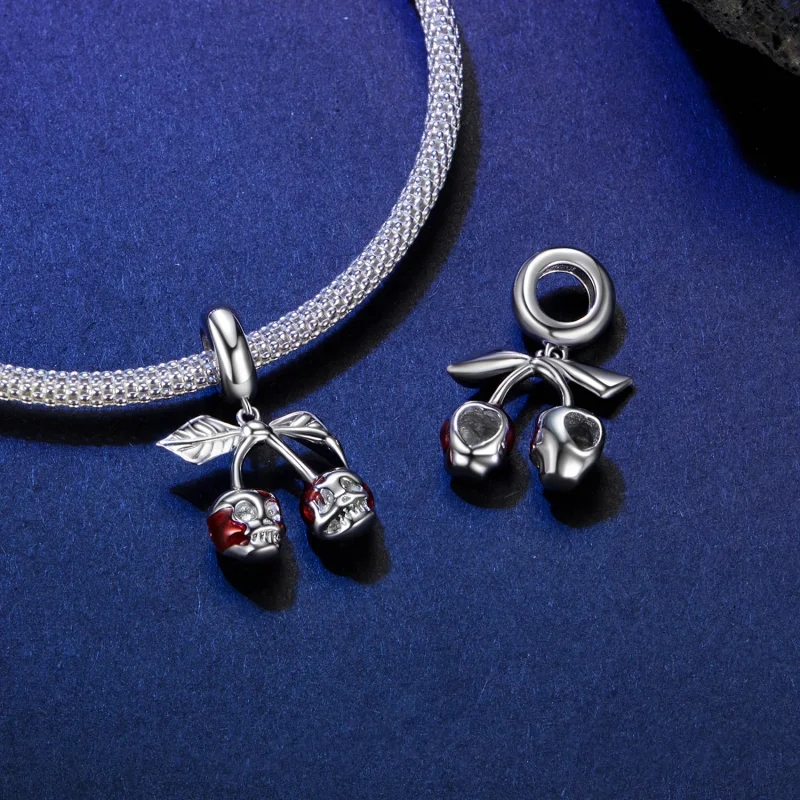 (изображение за) Висулка с черешов череп в стил PANDORA - SCC2904 - Преглед 4
