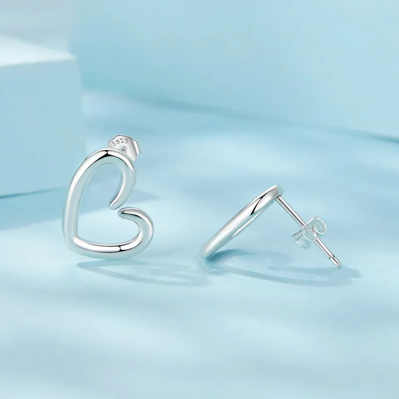 (изображение за) Обеци сърце в стил PANDORA - SCE1769 - Преглед 4