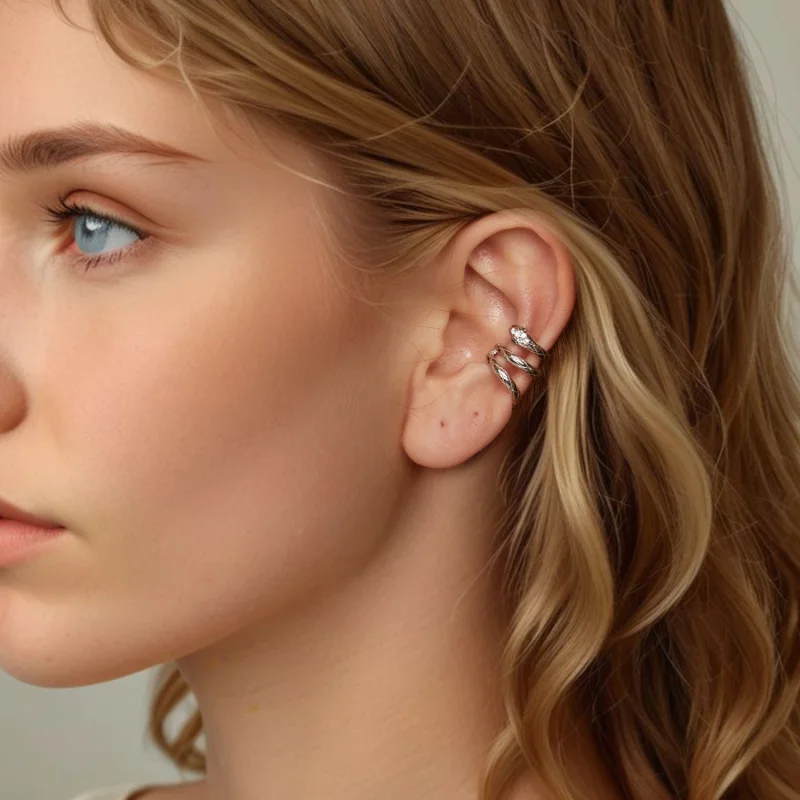(изображение за) Маншет със змийско ухо в стил PANDORA - SCE1779 - Преглед 7
