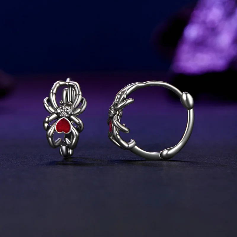 (изображение за) Обеци с паяк в стил PANDORA - SCE1799 - Преглед 2