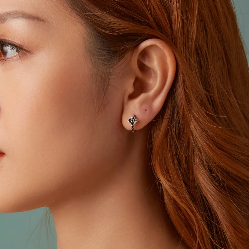 (изображение за) Нощни обеци с цветя в стил PANDORA - SCE1801 - Преглед 10