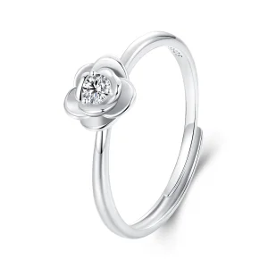 (изображение за) Пръстен с роза с моасанит PANDORA Style 0.1ct (с един сертификат) - MSR054-E