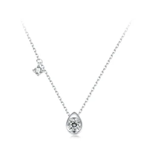 (изображение за) Колие с капки от моасанит PANDORA Style 0,5ct (с един сертификат) - MSN037