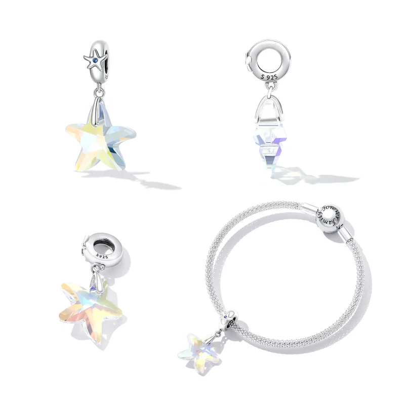 (изображение за) Стъклени мъниста морски звезди PANDORA Style - BSC599 - Преглед 2