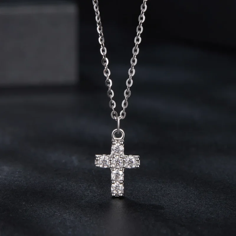 (изображение за) Колие PANDORA Style Cross (с един сертификат) - MSN039 - Преглед 3