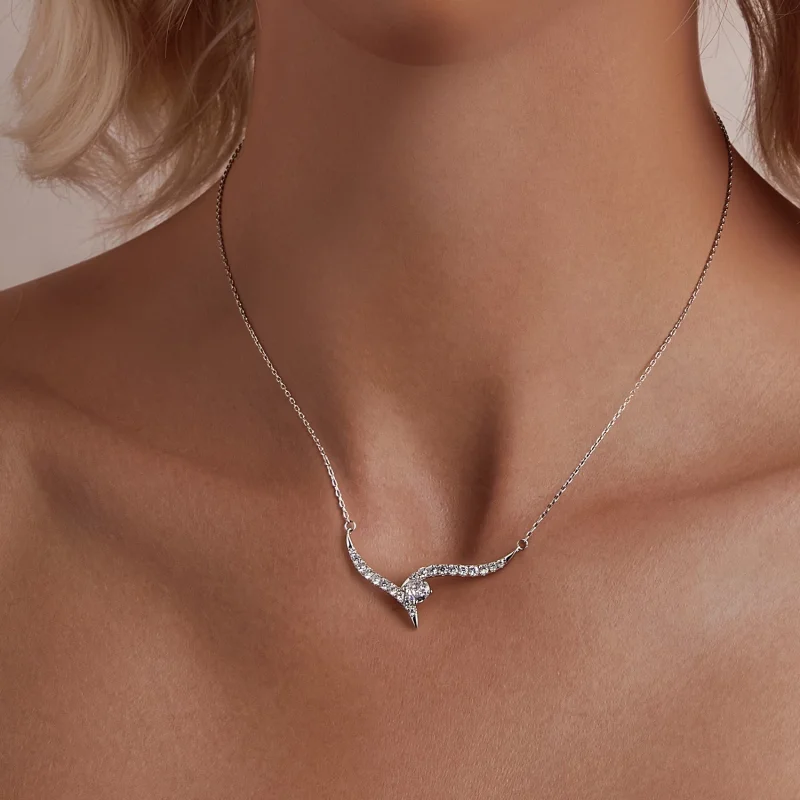 (изображение за) Колие PANDORA Style Simple Line - BSN400 - Преглед 4