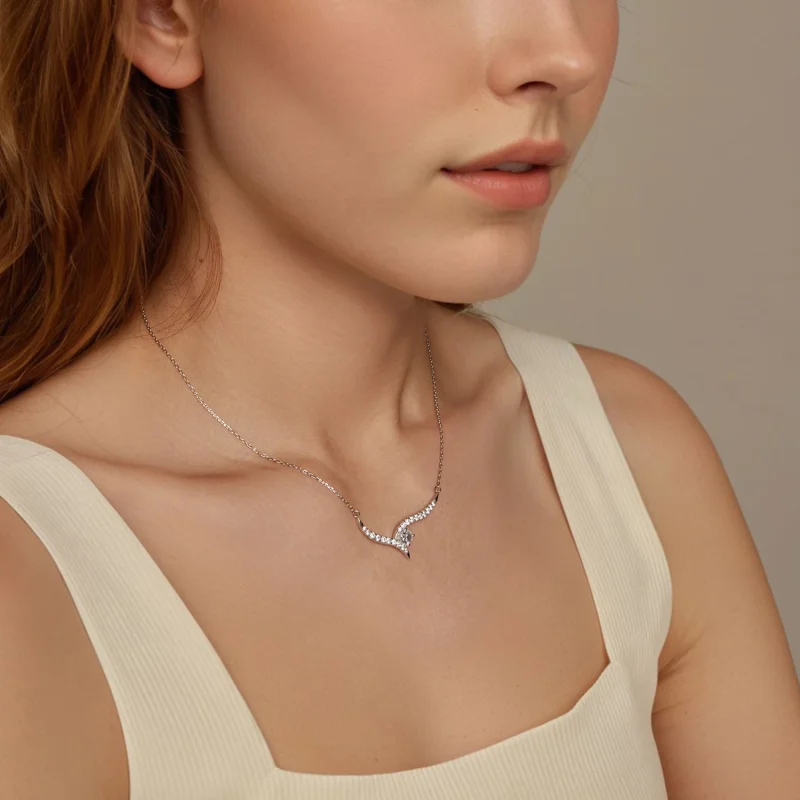 (изображение за) Колие PANDORA Style Simple Line - BSN400 - Преглед 5