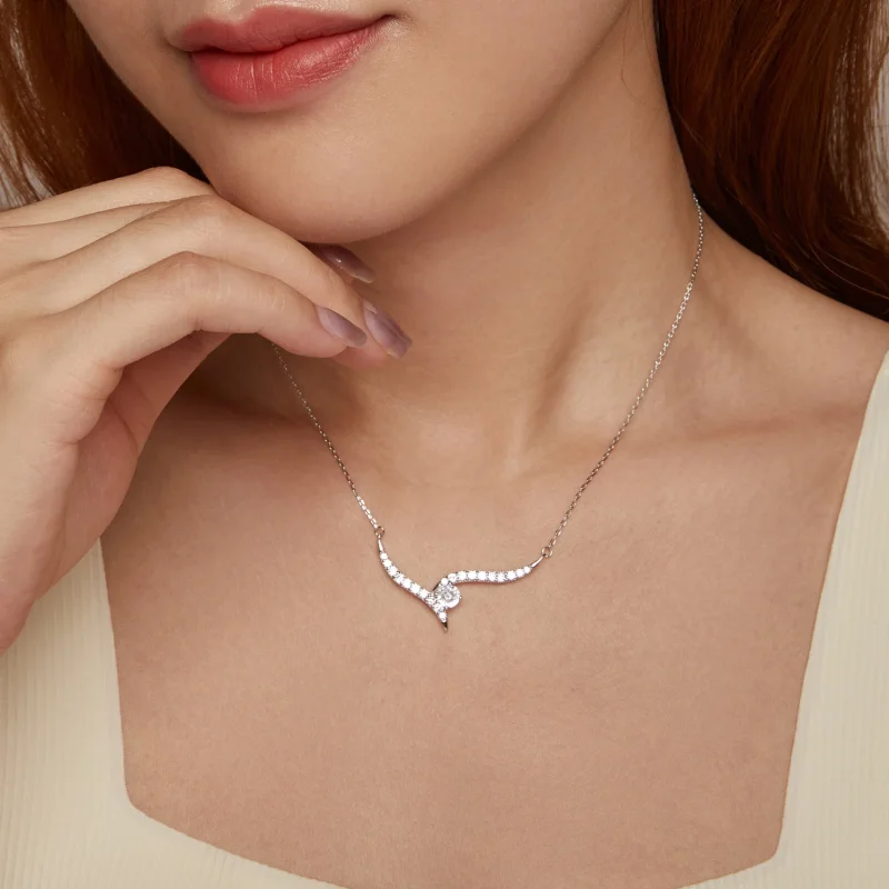(изображение за) Колие PANDORA Style Simple Line - BSN400 - Преглед 7