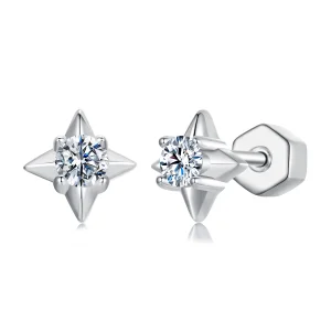 Блестящи обеци PANDORA Style Star (един сертификат) - MSE067 (изображение за) Блестящи обеци PANDORA Style Star (един сертификат) - MSE067