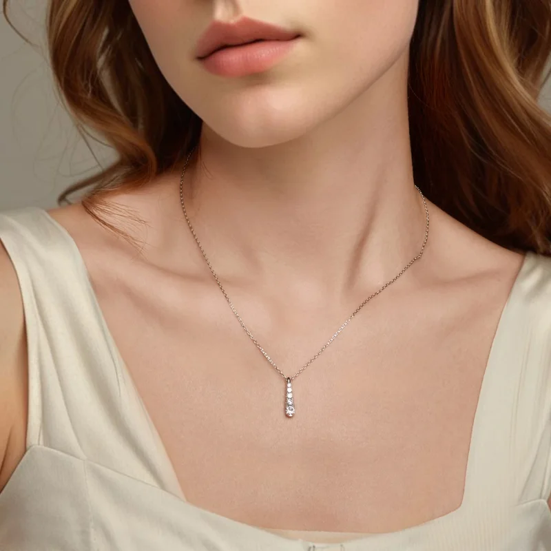 (изображение за) Колие PANDORA Style Temperament water drop - BSN399 - Преглед 5